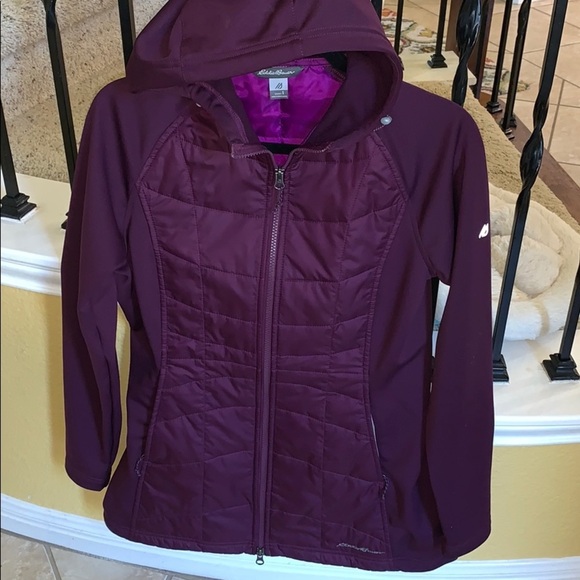 Eddie Bauer Jackets & Blazers - New Plum Hooded Eddie Bauer Jacket sz S